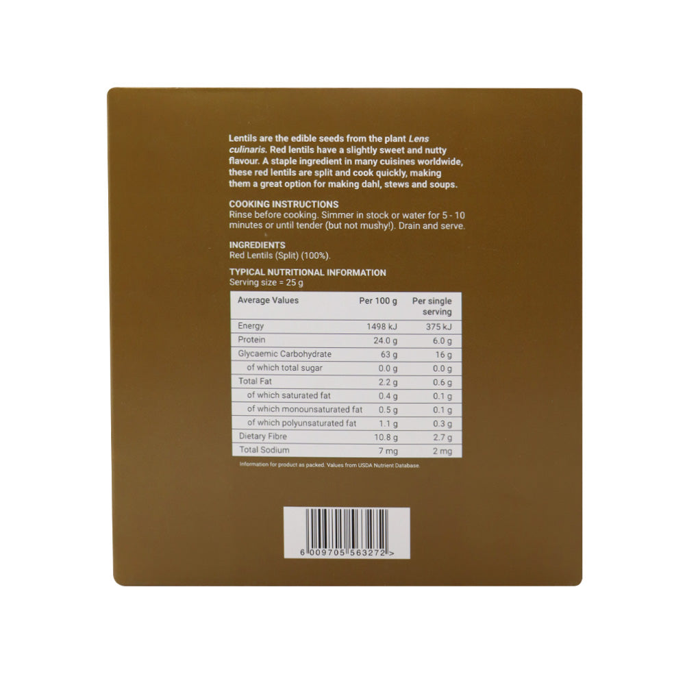 Wellness - Red Split Lentils 1kg