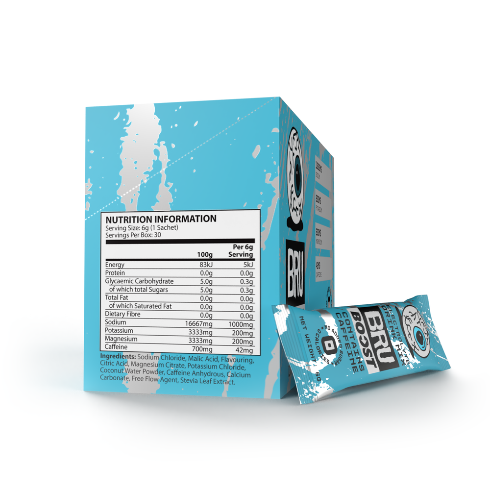 BRU - BOOST Caffeinated Electrolyte Drink 30s