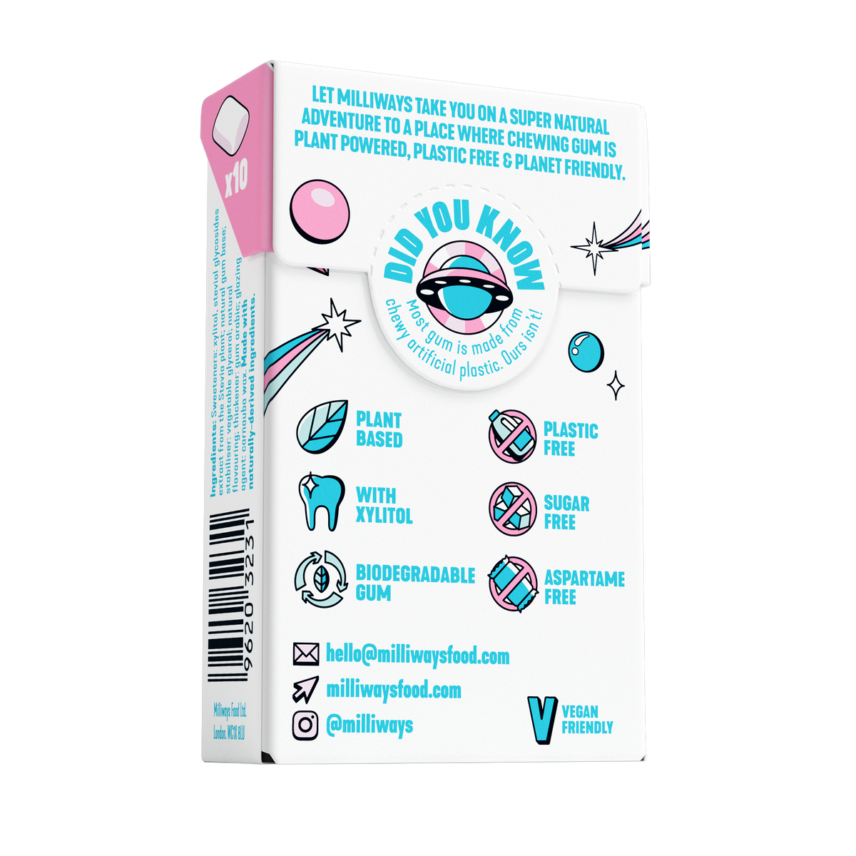 Milliways Sugar Free Bubble Mint 19g