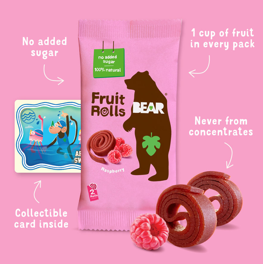Bear - Fruit Rolls Raspberry 20g