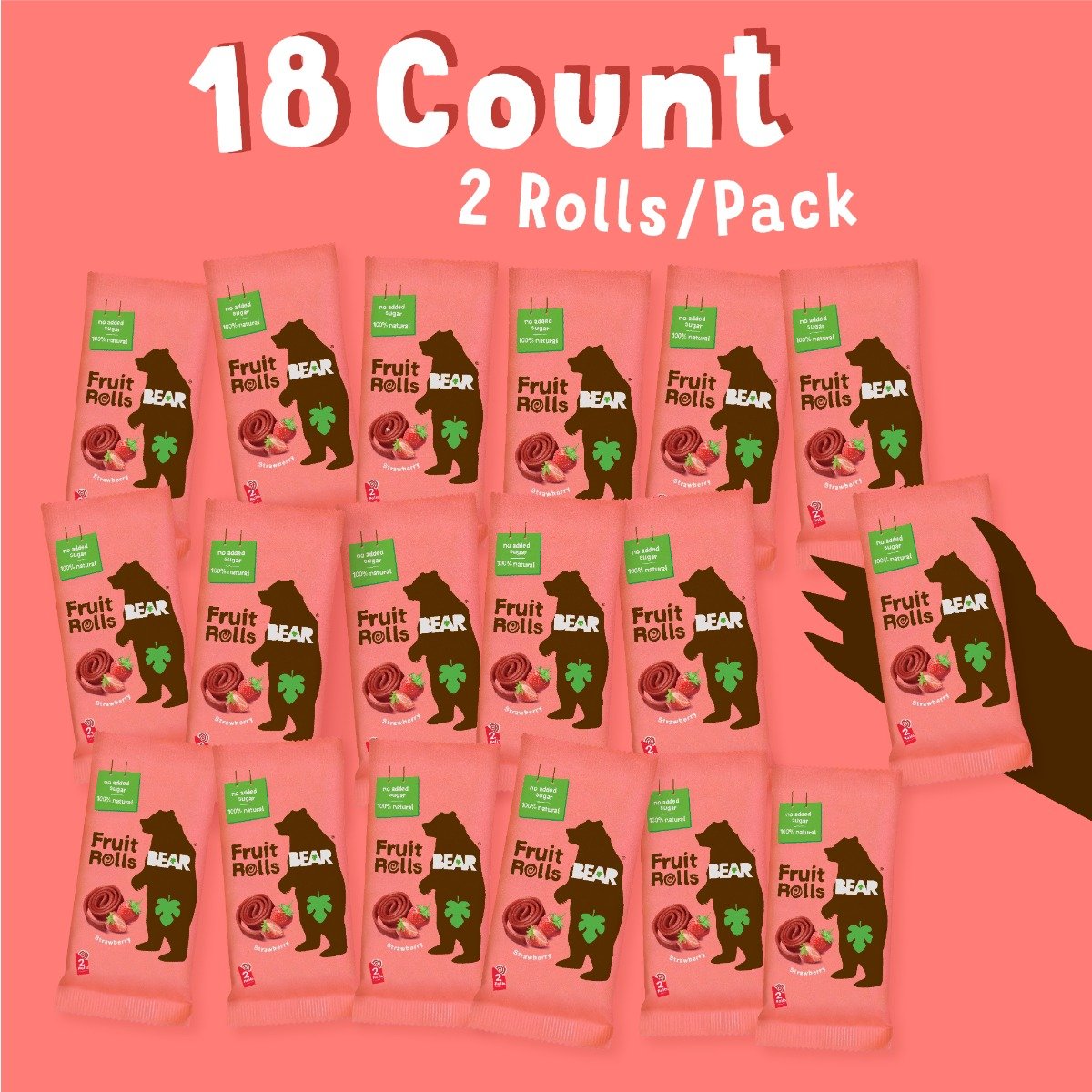 Bear - Fruit Rolls Strawberry 20g