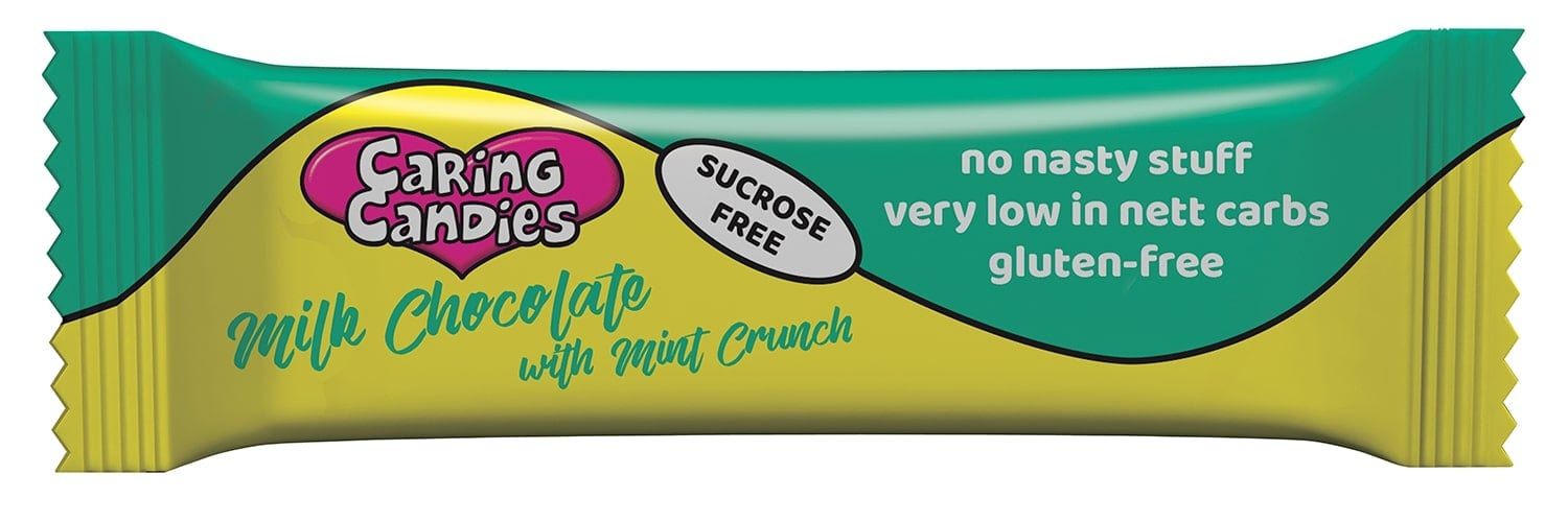 Caring Candies - Chocolate Bar Fresh Mint Sugar Free 50g