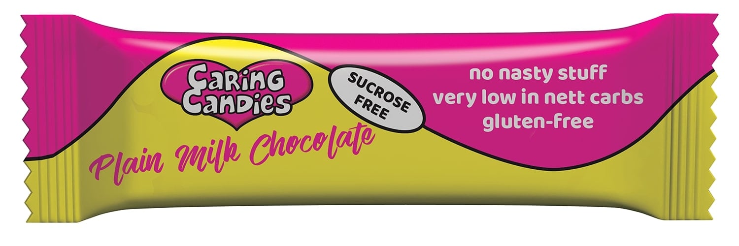 Caring Candies - Chocolate Bar Real Milk Sugar Free 50g