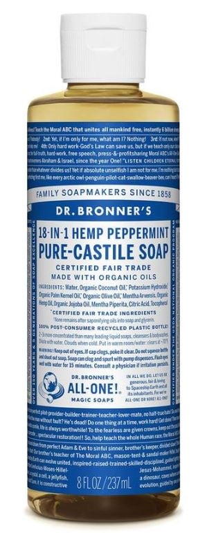 Dr Bronner - Pure Castile Liquid Soap Peppermint 237ml