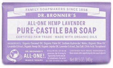 Dr Bronner - Pure Castile Soap Bar Lavender 140g14980
