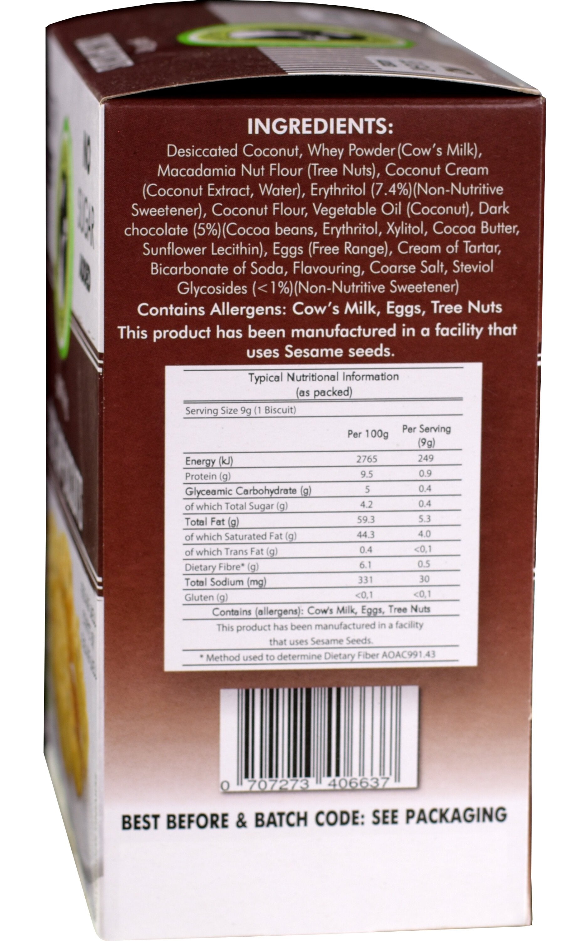 Gracious Bakers - Biscuits Chocolate Chip Banting 180g