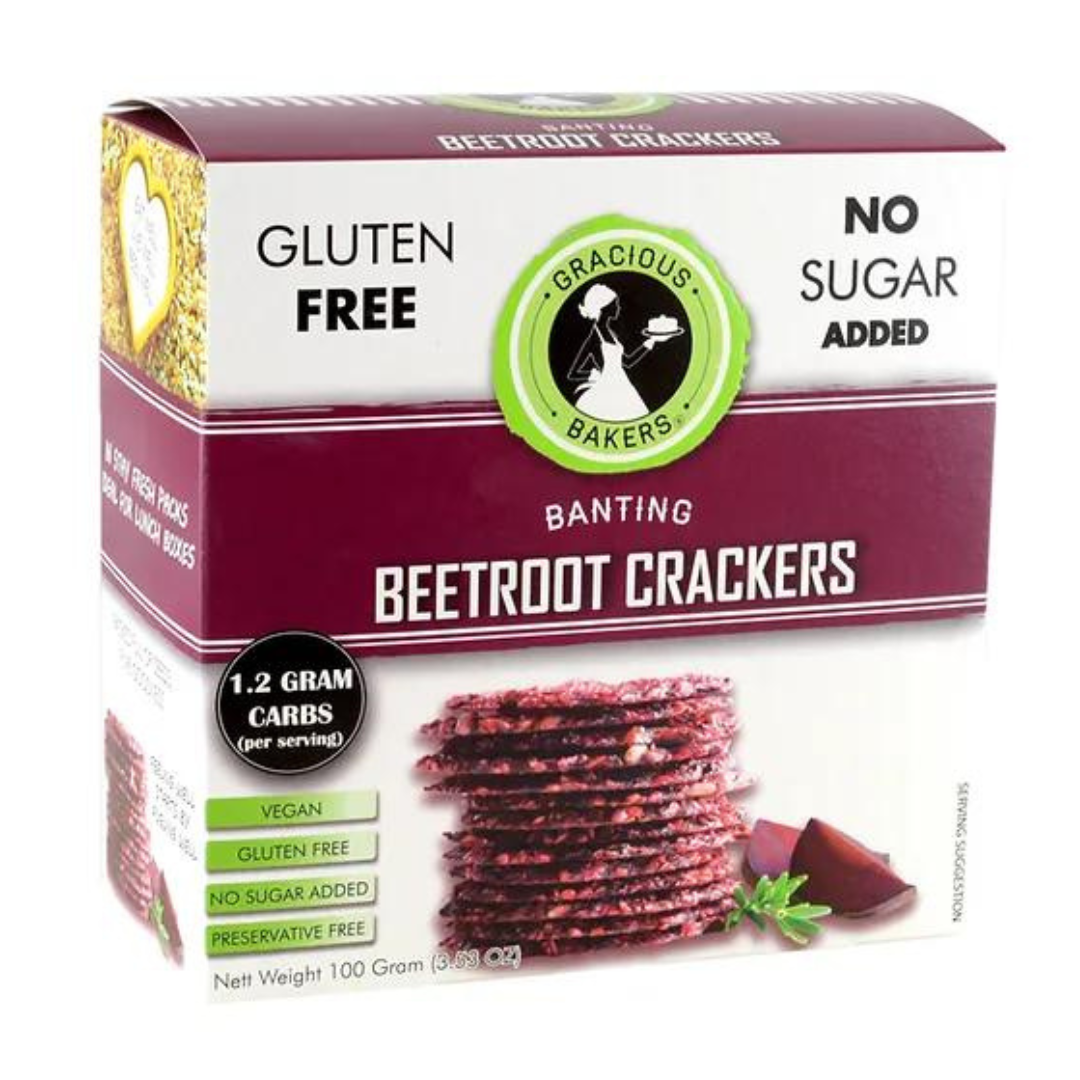 Gracious Bakers - Crackers Beetroot Banting 100g