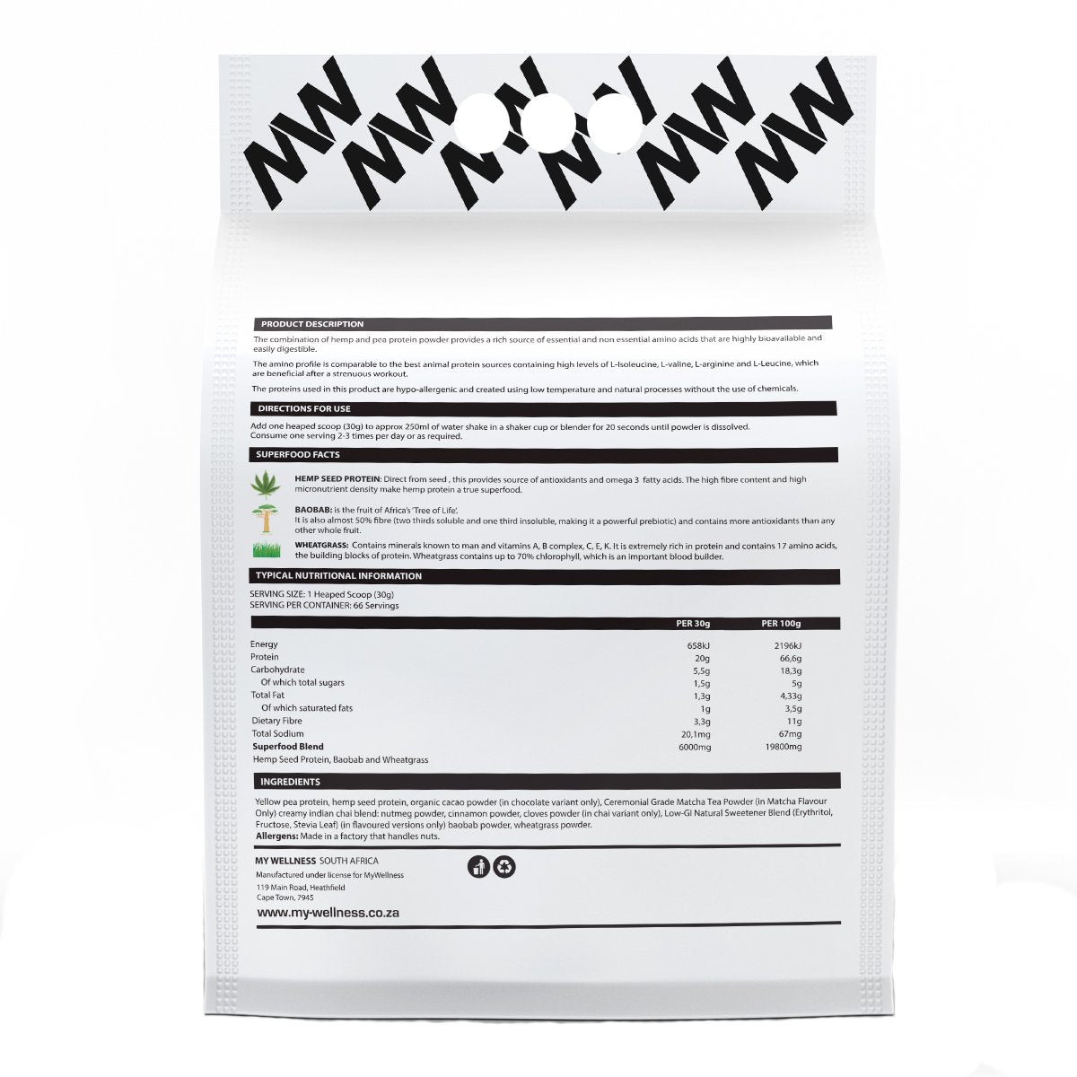 My Wellness - Vegan Protein Unflavoured