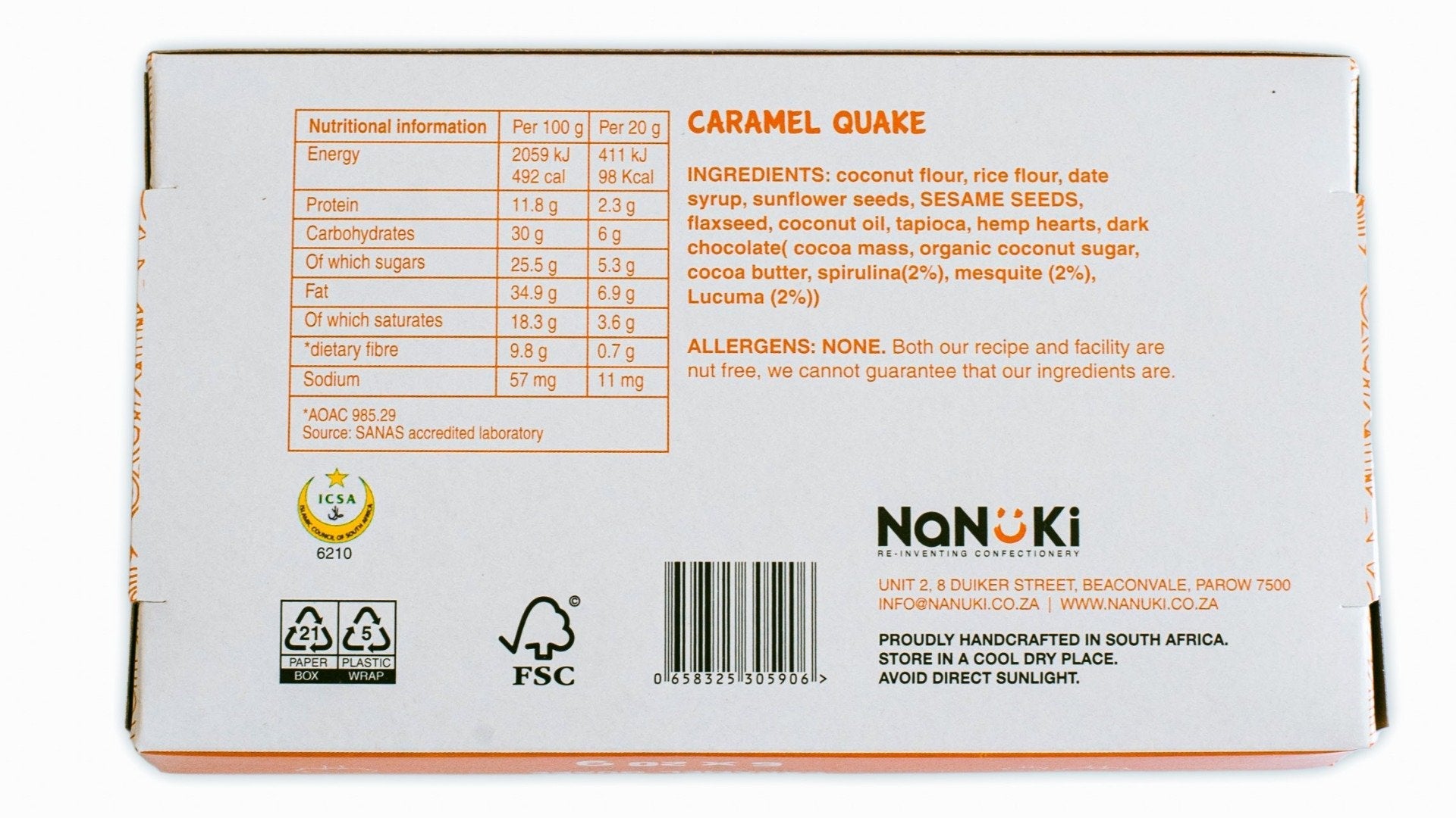 Nanuki - Boom Bar Caramel Quake Mini 120g