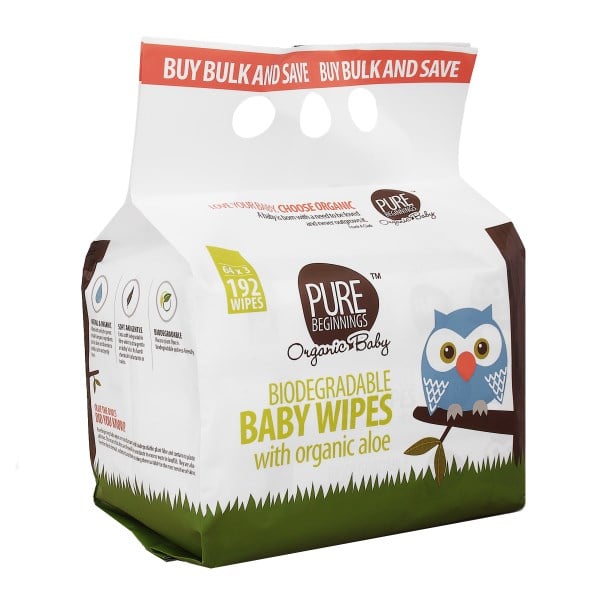 Pure Beginnings - Biodegradable Wipes Triple Pack 192s