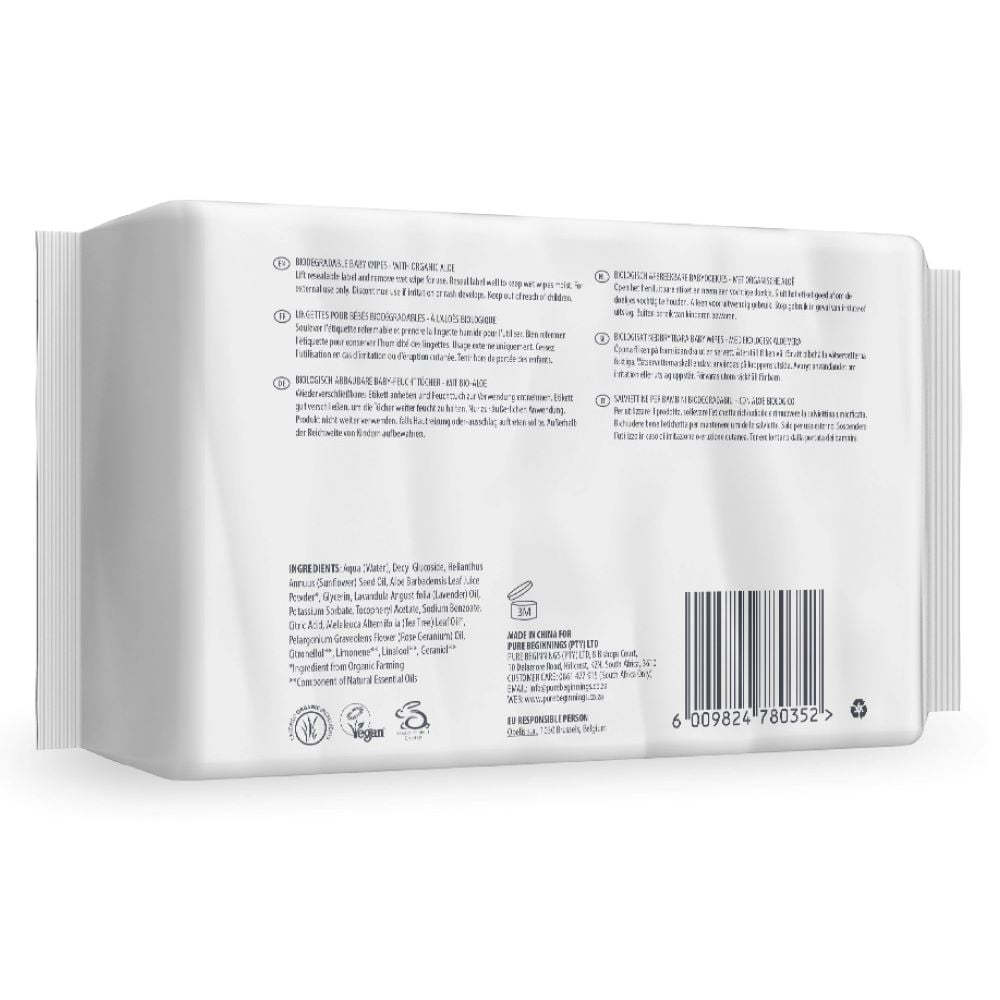 Pure Beginnings - Biodegradable Wipes 64s