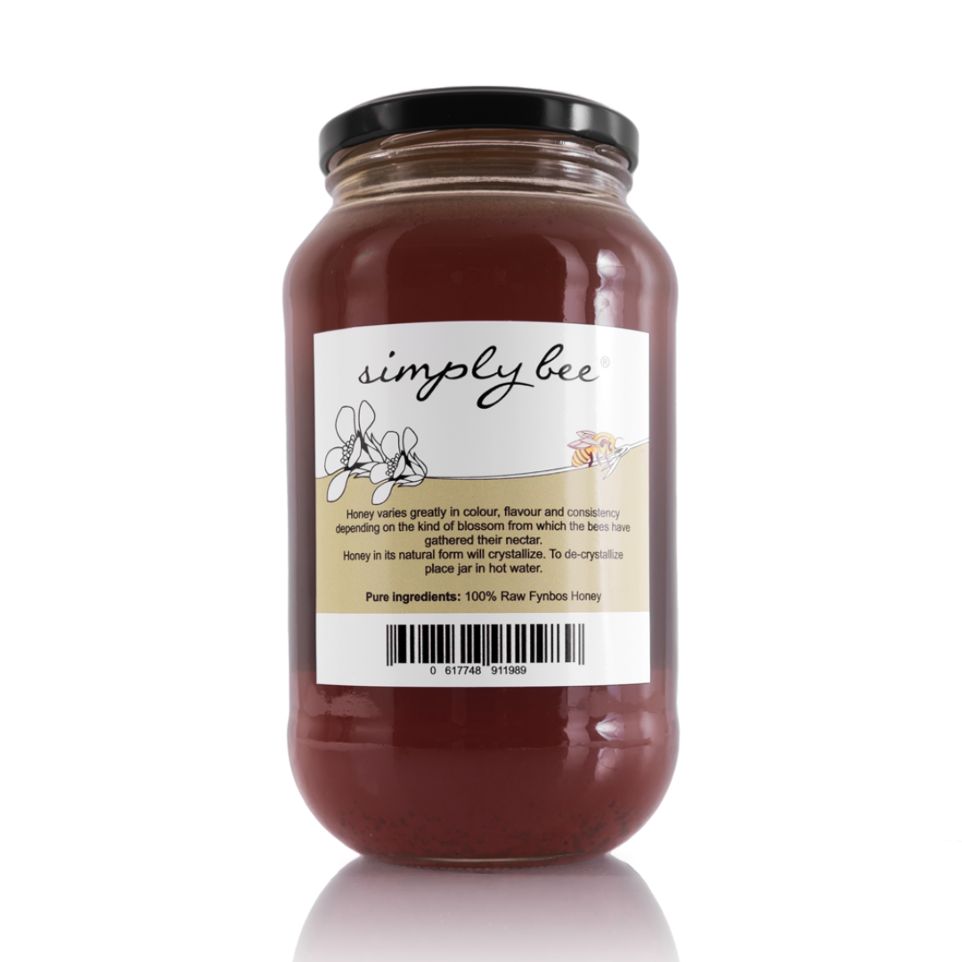 Simply Bee - Honey Raw Fynbos - Glass Jar 1kg