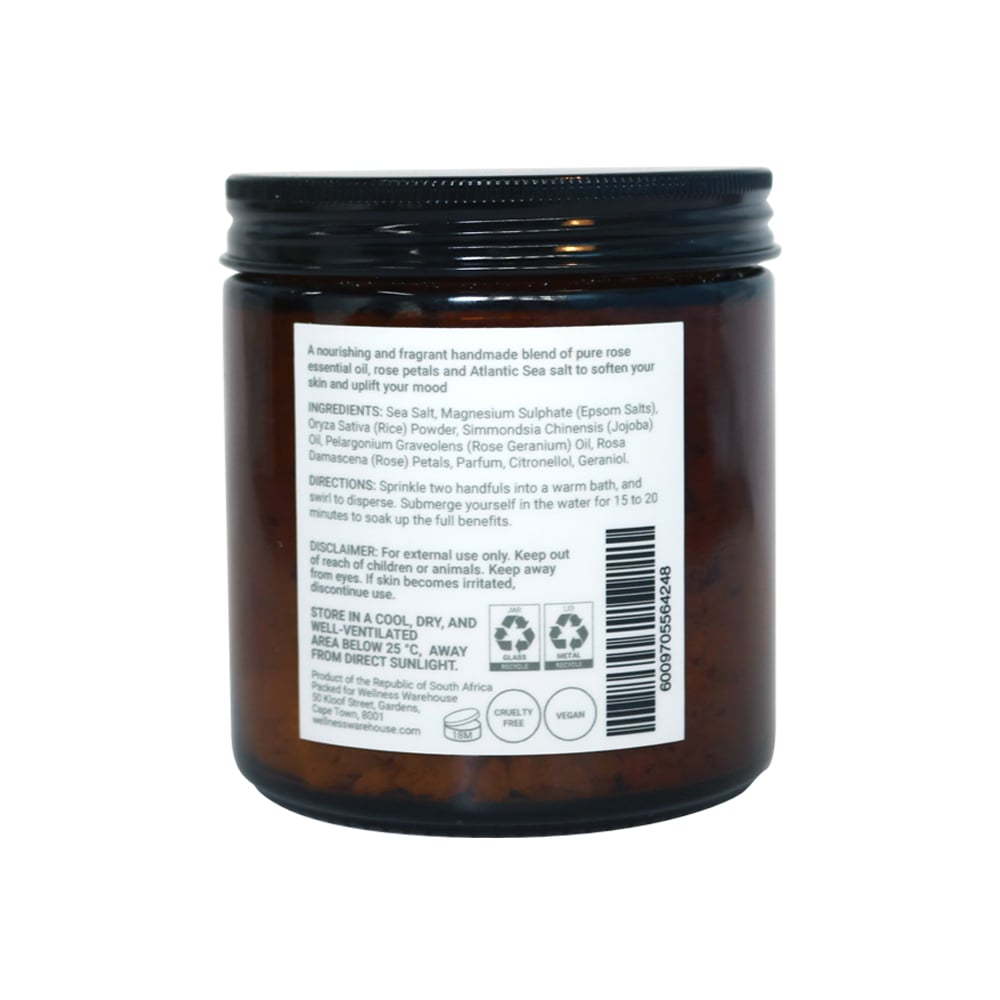 Wellness - Bath Salts Jar Rose 450g