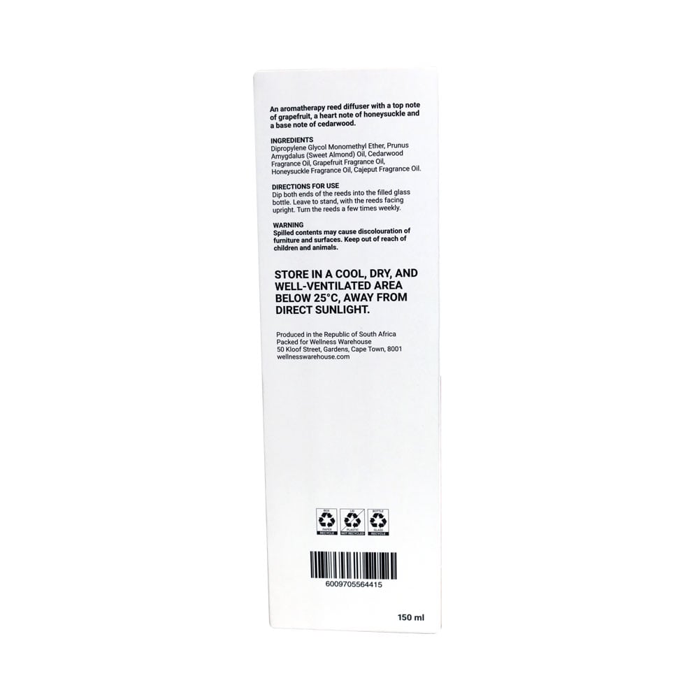 Wellness - Diffuser Honeysuckle Grapefruit & Cedarwood 150ml