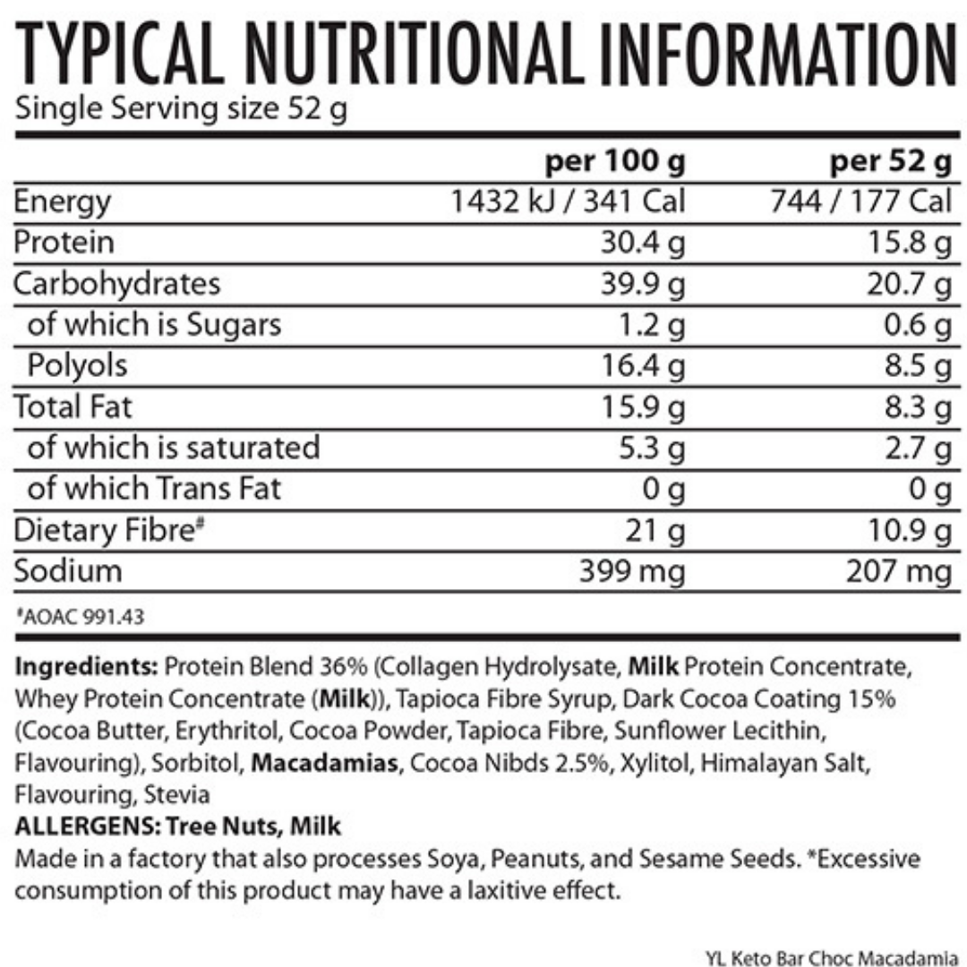 Youthful Living - Bar Keto Collagen Macadamia 52g