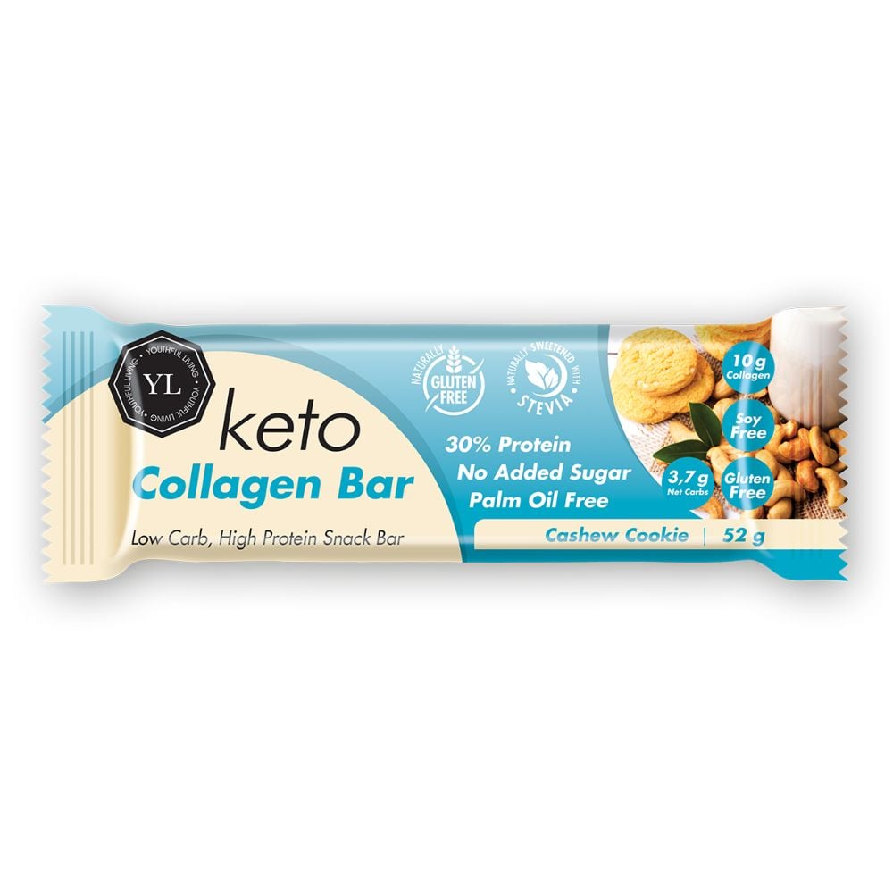 Youthful Living - Bar Keto Collagen Vanilla Almond 52g