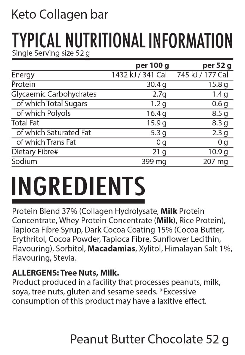 Youthful Living - Bar Keto Collagen White Chocolate Peanut Butter 52g