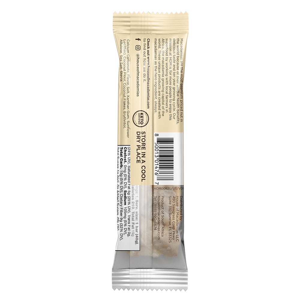 House of Macadamias - Macadamia Bar White Chocolate 40g