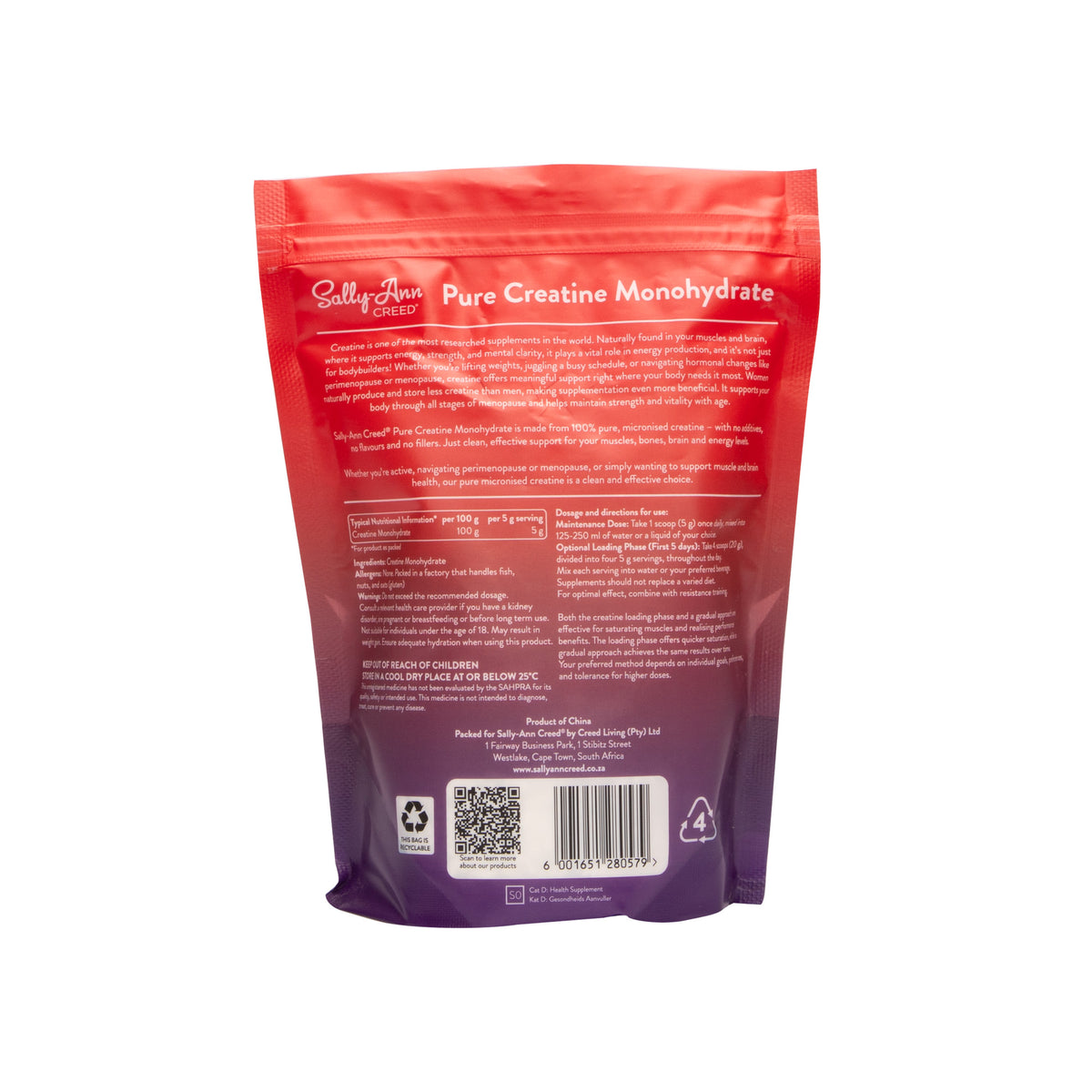 Sally-Ann Creed - Creatine Monohydrate 300g