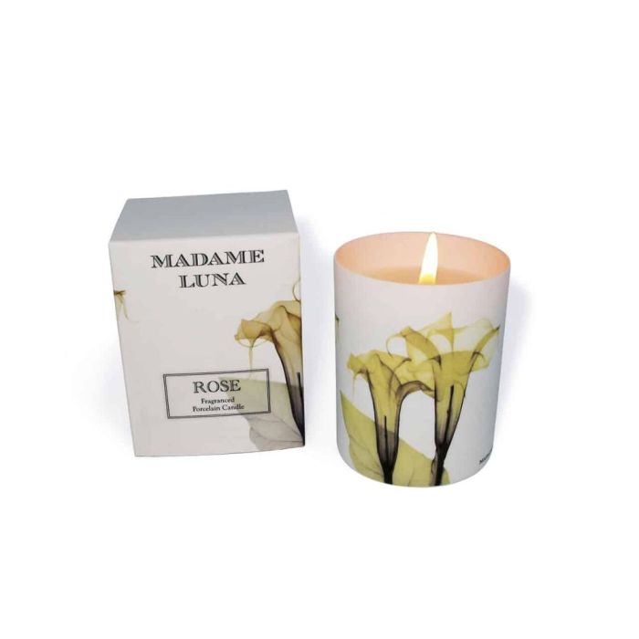 #ML - X Ray Flower Porcelain Candle Rose