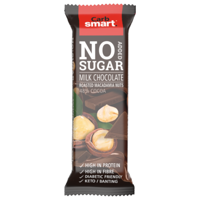 Carbsmart - Milk Chocolate Bar Macadamia 30g