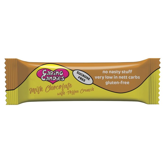 Caring Candies - Chocolate Bar Toffee  Crunch SF 50g