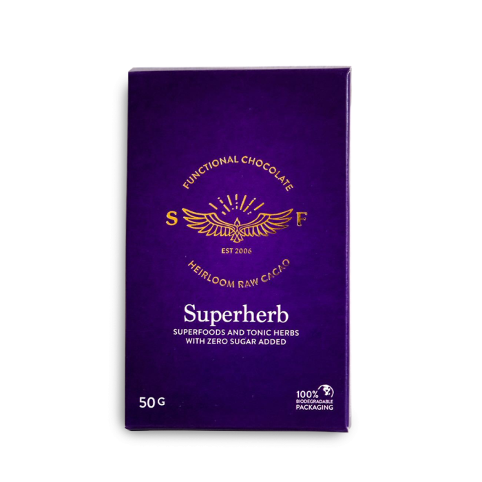 #Soaring Free - Chocolate Bar Superherb Zero-Sugar-Added Organic 50g