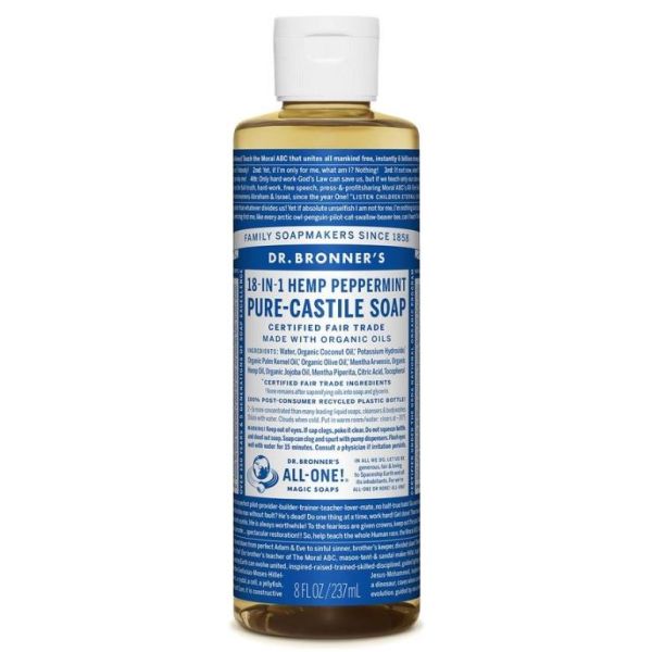 Dr Bronner - Pure Castile Liquid Soap Peppermint 237ml