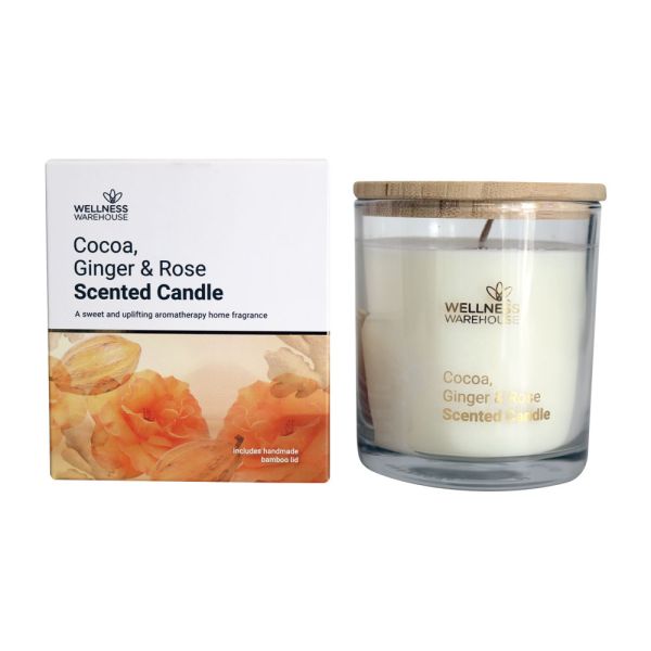 Wellness - Scented Candle Cocoa Ginger & Rose 250g