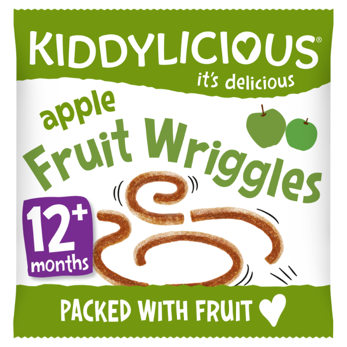 Kiddylicious - Fruit Wriggles Apple 12g - Wellness Warehouse
