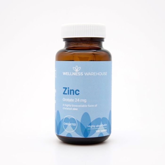 Wellness Zinc Orotate 24mg 100s | Wellness Warehouse